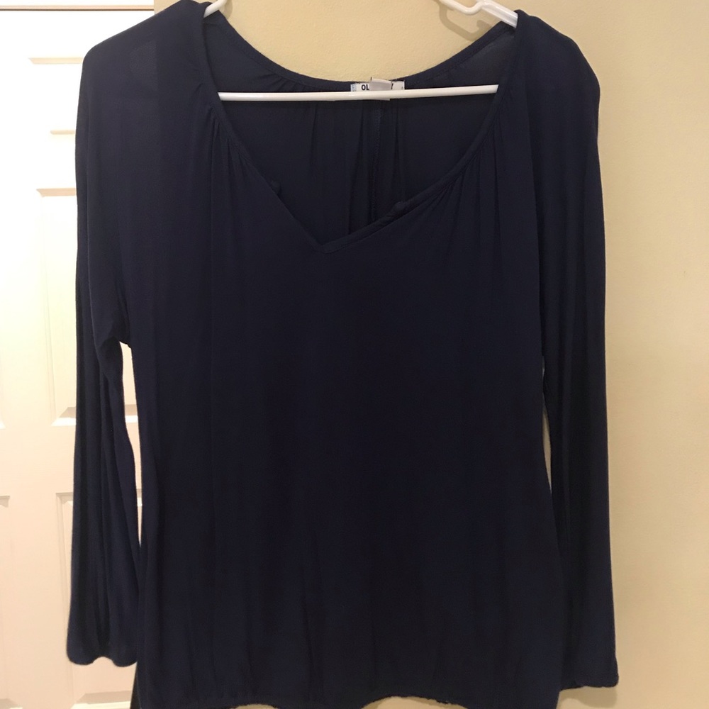 Dressy Navy Blue Top